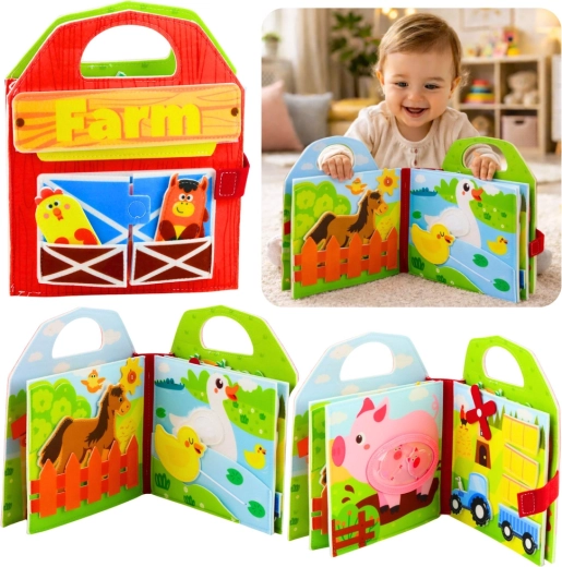 Sensorisches Filzbuch – Bauernhof und Haustiere 3D