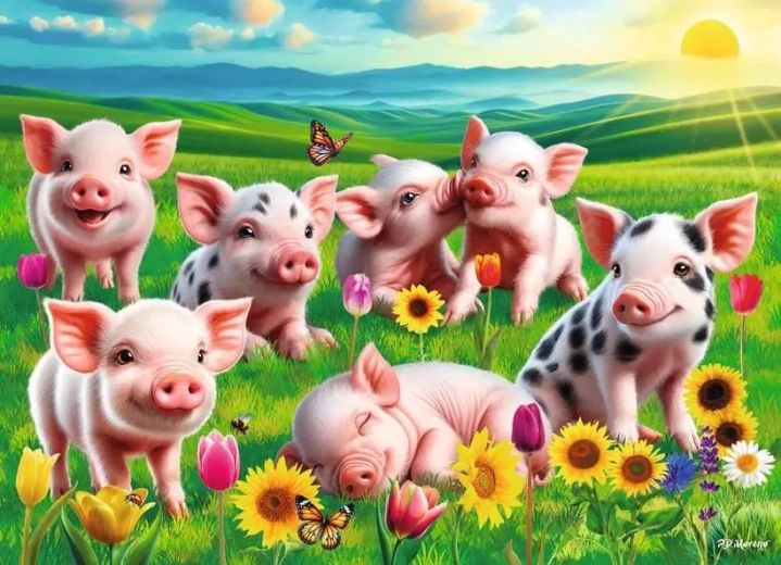 Ravensburger Puzzle Süße Ferkel 60 Teile