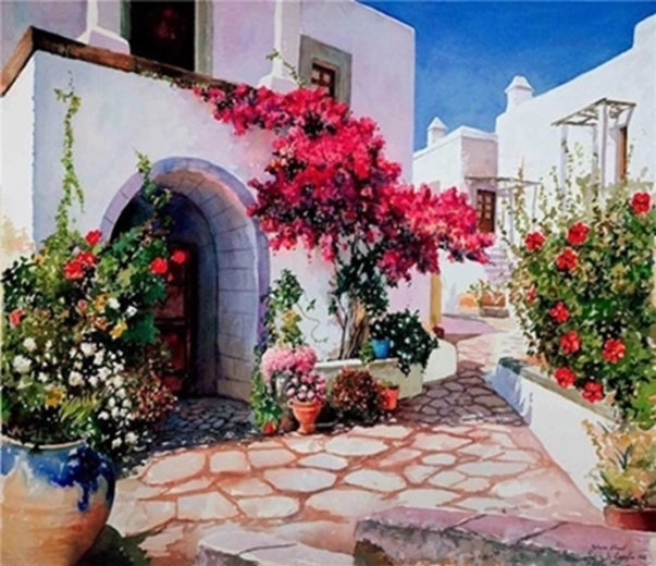 Norimpex Malen nach Zahlen Mediterrane Straße 40 × 50 cm
