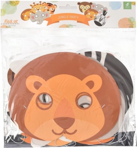 Papiermasken Jungle (8 Stk.)