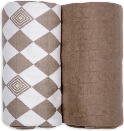 Lodger Swaddler Solid Matcha Buffalo, 2 Stk., 110 × 110 cm