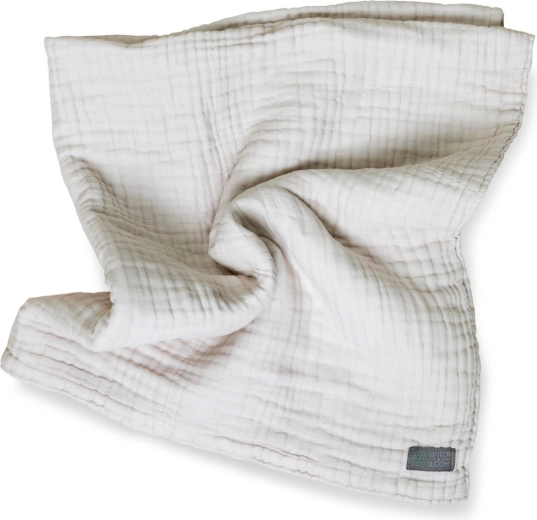 Vinter & Bloom Musselindecke Layered Organic dove grey