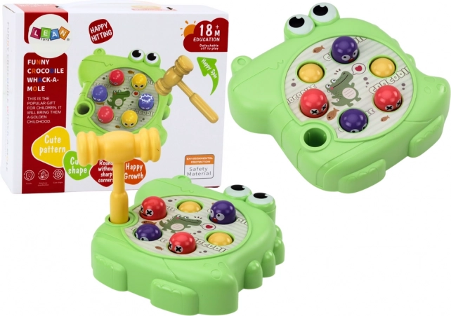 Geschicklichkeitsspiel mit Krokodil und Hammer