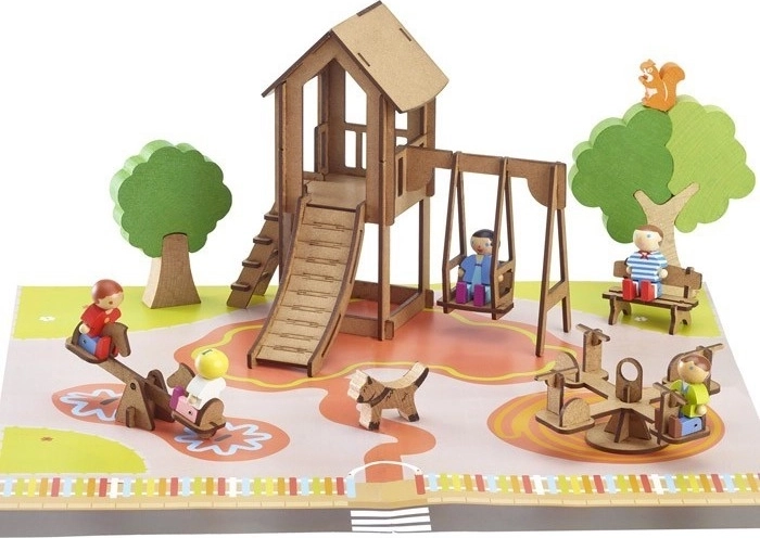 Jeujura Holzbaukasten Kinderspielplatz (70 Teile)