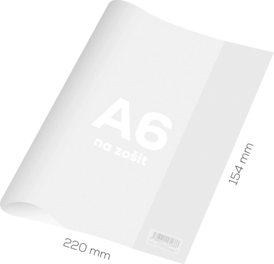Transparente, starke Hülle für A6-Heft