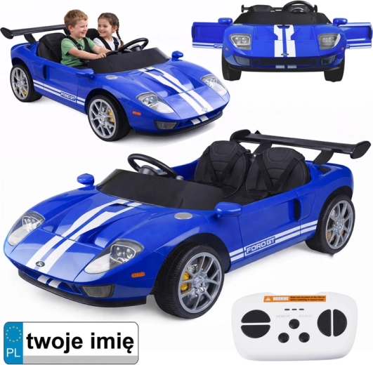 Elektrisches Kinderauto FORD GT 24 V, zweisitzig, 4x4, Fernsteuerung – blau