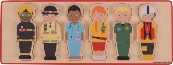 Holzpuzzle Einsatzteam