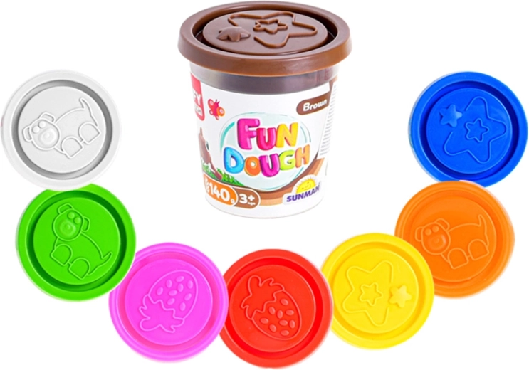 Modelliermasse im Becher 140 g – Set mit 8 Farben