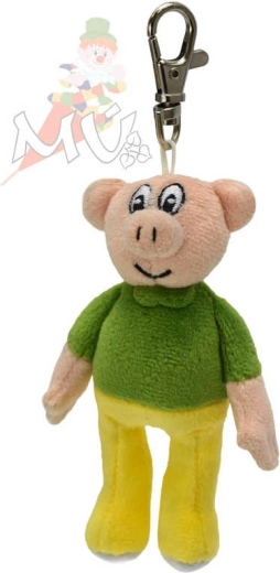 Plüschanhänger Vierblättriges Kleeblatt Bobík mit Karabinerhaken 12 cm