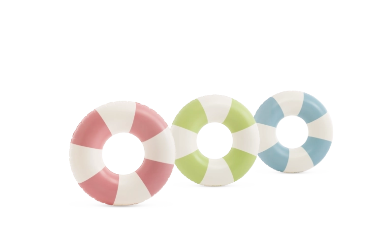 Aufblasbarer Ring Coastal Cabana gestreift 91 cm