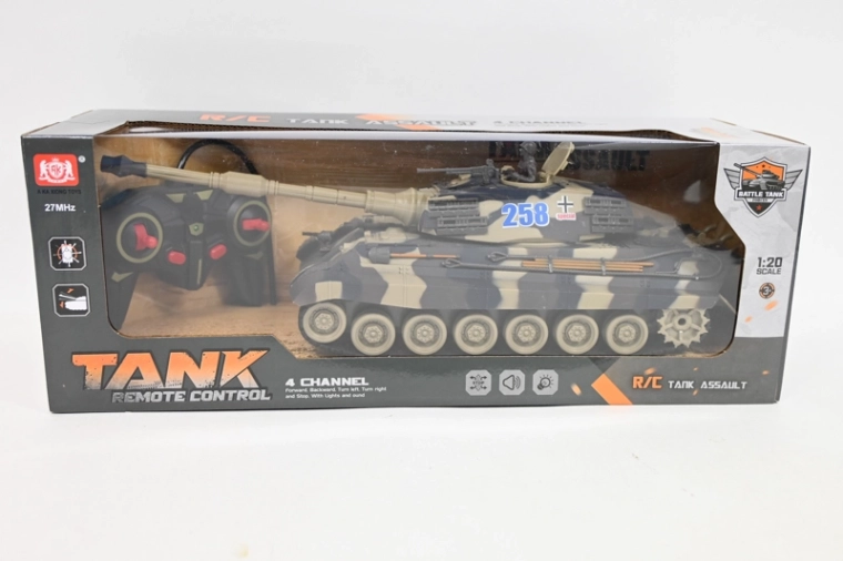 Ferngesteuerter Tank Tank Assault im Maßstab 1:20 – Tarnfarben – batteriebetrieben