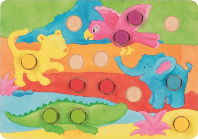 Einlegespeil mit Würfel Farben GOKI