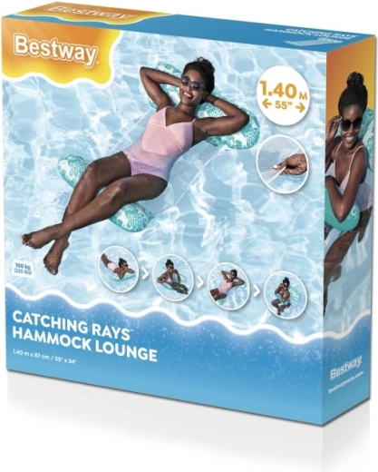 Aufblasbare Wasser-Hängematte mit weichen Stützen und Netzgewebe