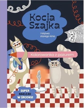 Kocia Szajka i klątwa starego kina – Ausmalbilder mit Stickern (Polnisch) - 1 Stück