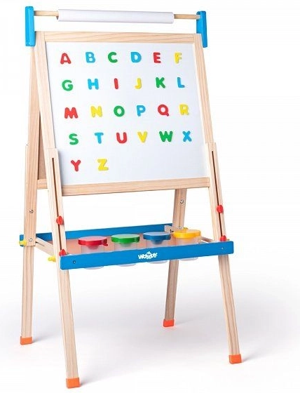 Zweiseitige magnetische und Kreidetafel für Kinder