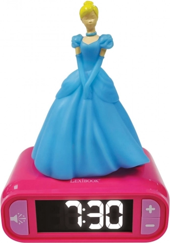 Kinderwecker mit 3D-Nachtlicht DISNEY Prinzessin Aschenputtel
