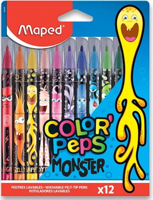 Filzstifte MAPED Color'Peps Monster, Set mit 12 Farben