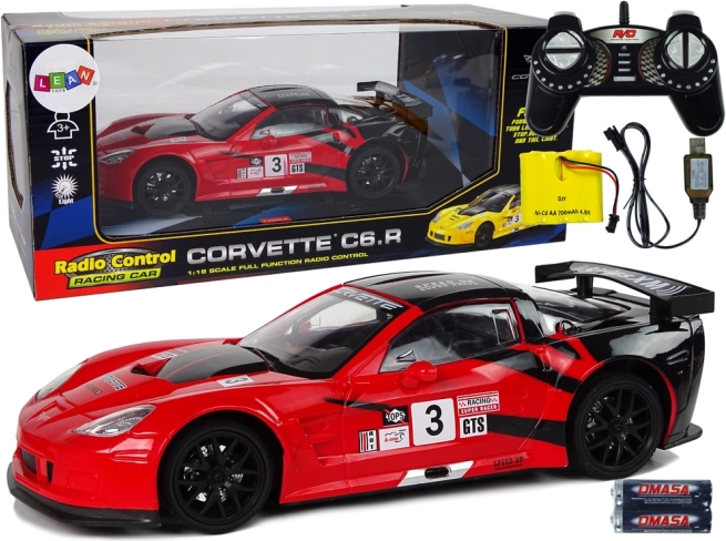 Geschwindigkeitsauto R/C 1:18 Corvette C6.R Gelb