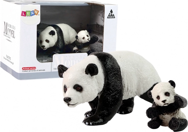 Set mit 2 Pandasfiguren mit Pandajungem Tiere der Welt