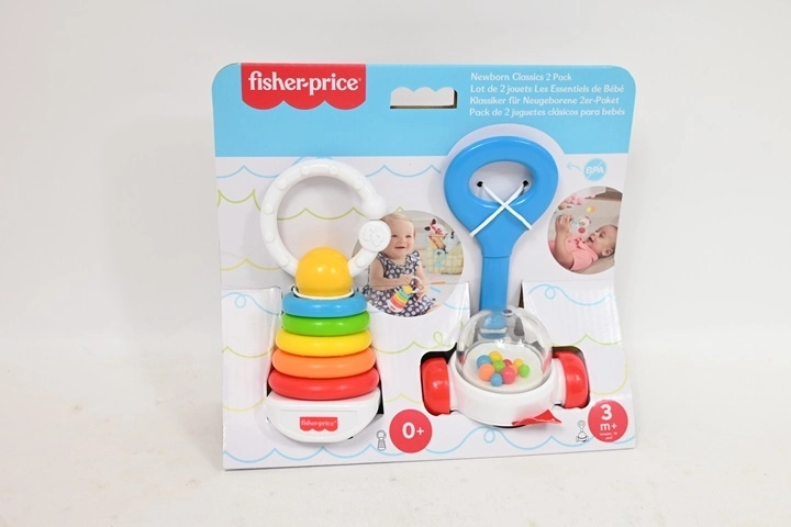 Fisher-Price Set aus Rassel und Beißring, 2 Stk.