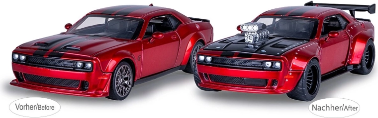 Metallmodell Dodge Challenger SRT Jailbreak 1:36 rot 2-in-1