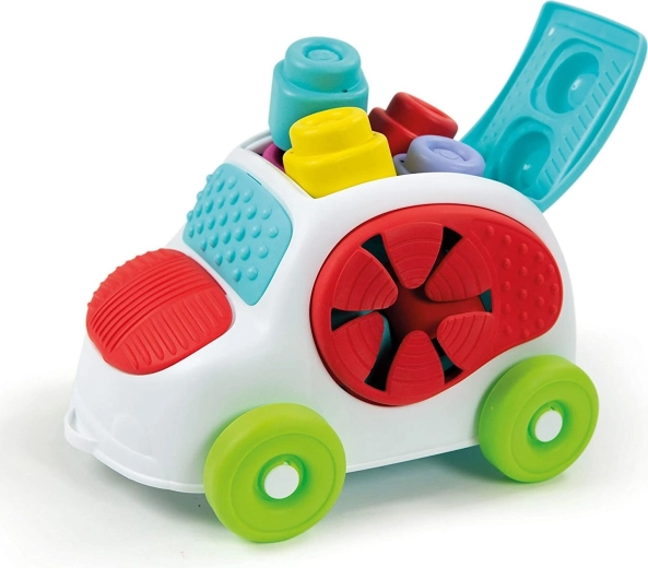 CLEMENTONI SOFT CLEMMY Stecksensorik-Auto mit Bausteinen