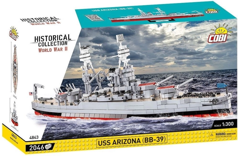 COBI-Bausatz USS Arizona BB-39 – Schlachtschiff 1:300 (2046 Teile)