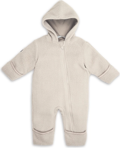 Lodger winterlicher Fleece-Overall Teddy Birch mit Kapuze 3–6 Monate