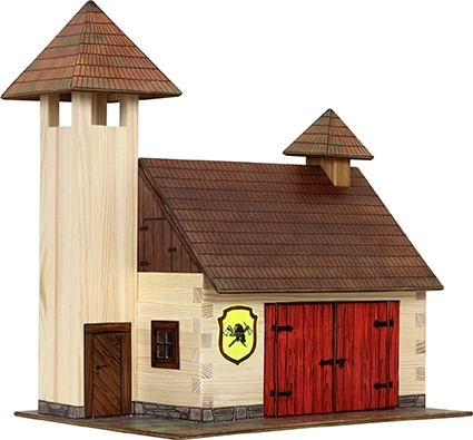 Holz-Klebebausatz HOBBY KITS – Feuerwehrhaus 1:32