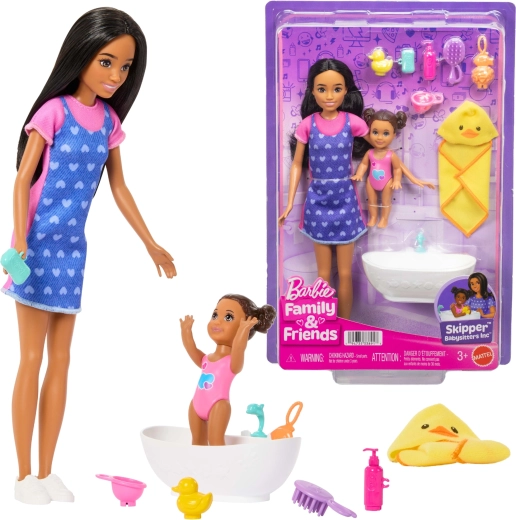 Barbie Skipper Babysitterin – Set mit Baby und Badewännchen