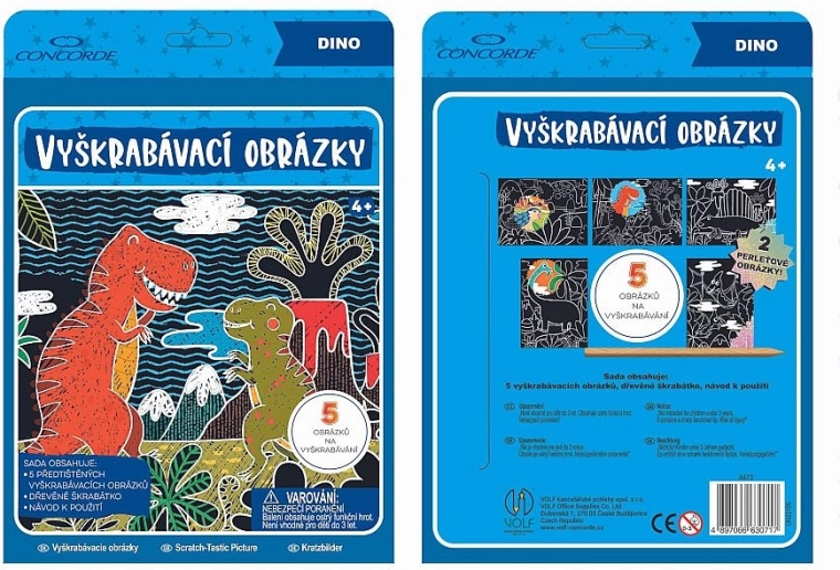 Kratzelbilder CONCORDE Dinosaurier