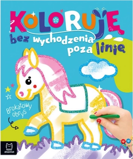 Malbuch mit glitzernden Konturen – mit Pferd