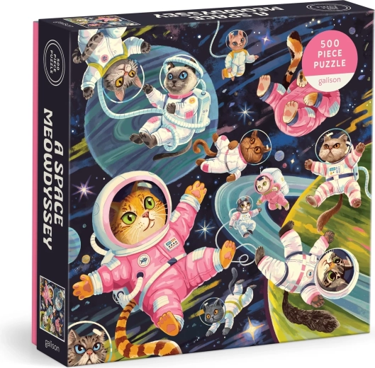 Quadratisches Puzzle Galaktische Katzenodyssee 500 Teile GALISON