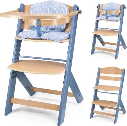 Kinderkraft Hochstuhl Enock Nordic Breeze mit Kissen