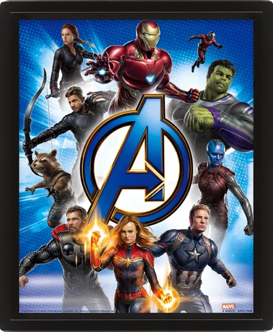 3D Bild von Avengers im Rahmen