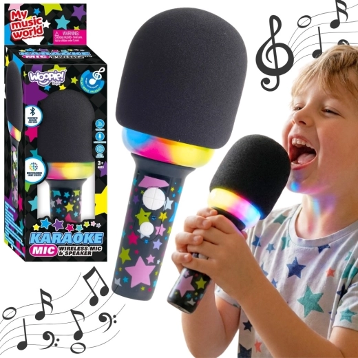 Woopie Kabelloses Karaoke-Mikrofon mit Bluetooth-Lautsprecher, schwarz