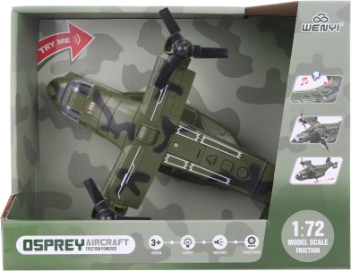 Batteriebetriebenes Militärflugzeug mit Licht und Sound