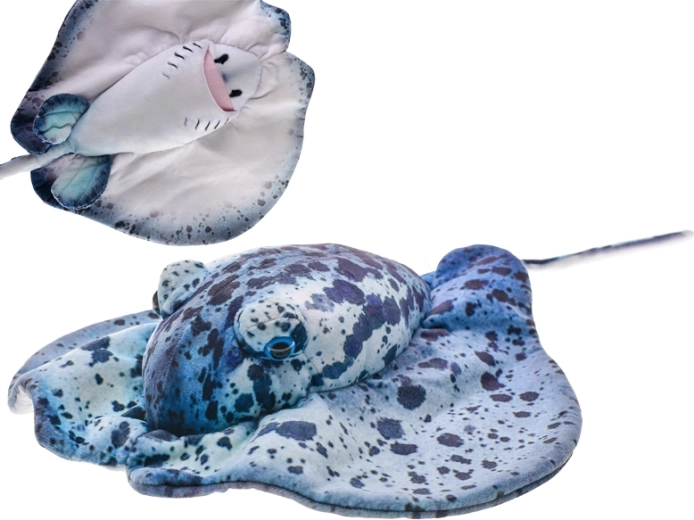 Plüschrochen 55 cm blau