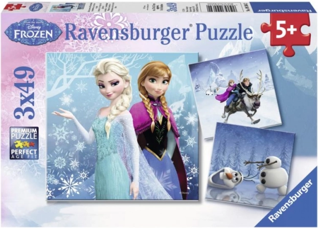 Ravensburger Puzzle Frozen: winterliches Abenteuer 3×49 Teile