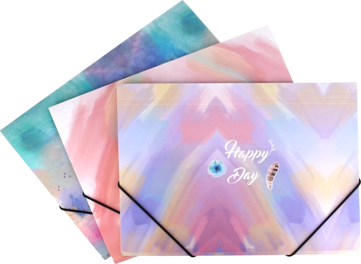 Mappe mit Gummiband 31,5 × 23,5 cm – farbig