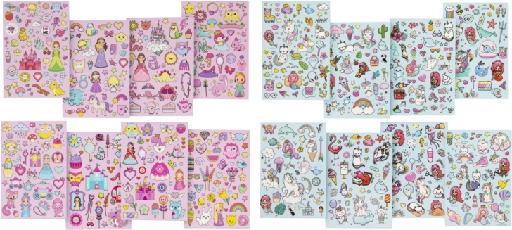 Glitzerstickerbuch Einhorn/Meerjungfrau