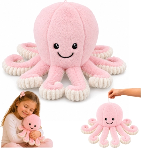 Plüsch-Oktopus mit elastischen Tentakeln rosa 50 cm