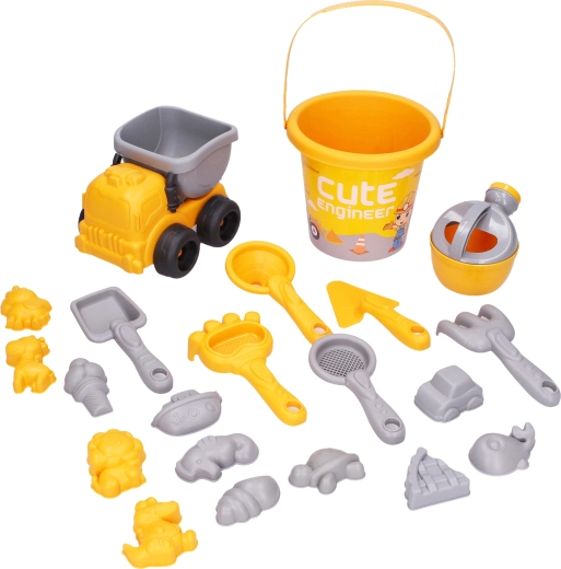 Sandspielzeug-Set mit Auto und Zubehör – 21 Teile