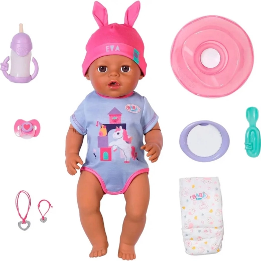 BABY born Puppe Eva Click & Play 43 cm mit Zauberhand und Zubehör