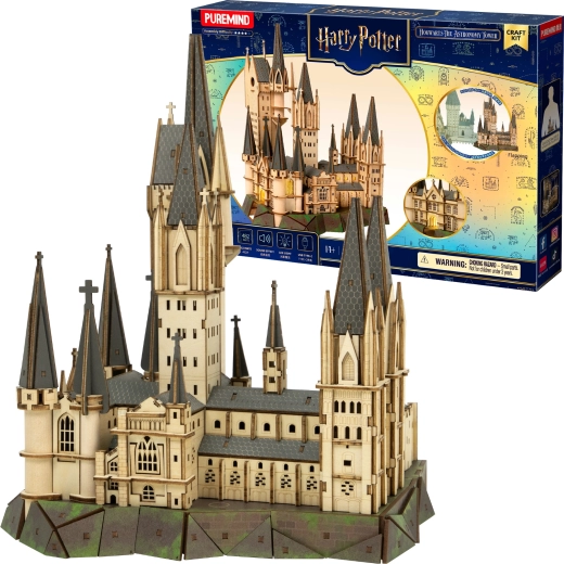 Puremind Harry Potter Holz-3D-Puzzle – Astronomieturm von Hogwarts (DIY)