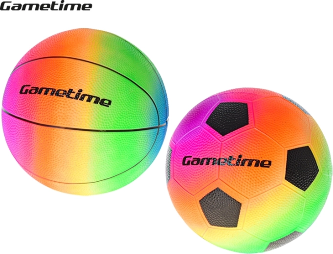 Regenbogen-Ball GAMETIME 23 cm – Basketball oder Fußball