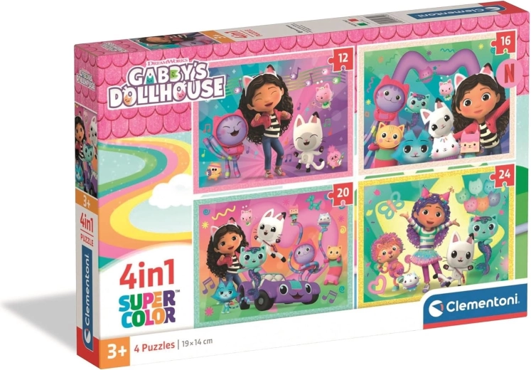Puzzle CLEMENTONI Gabby’s zauberhaftes Haus 4-in-1 (12–24 Teile)