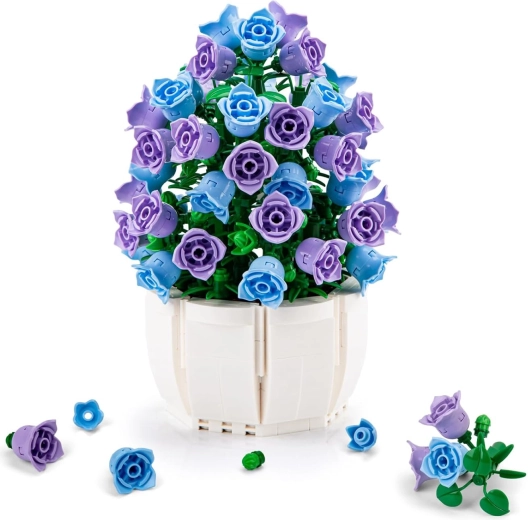 Bausatz violetter Hyazinthe im Blumentopf, 570 Teile