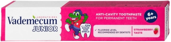 Vademecum Junior Kinderzahnpasta Erdbeere 6+ 75 ml