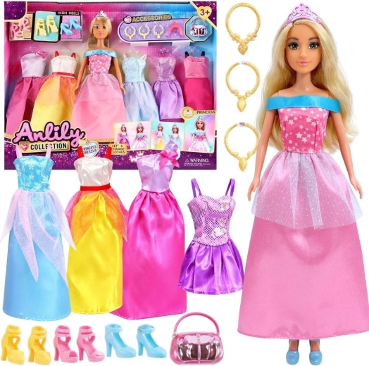 Woopie Royal Set Ballkleider mit Puppe und Accessoires
